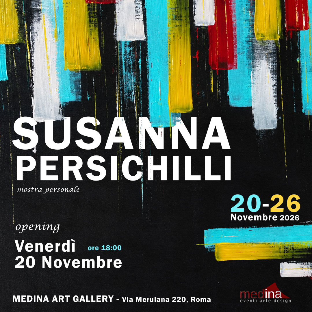 Dal 20 al 26 novembre la nuova mostra personale presso Medina Art Gallery di Roma